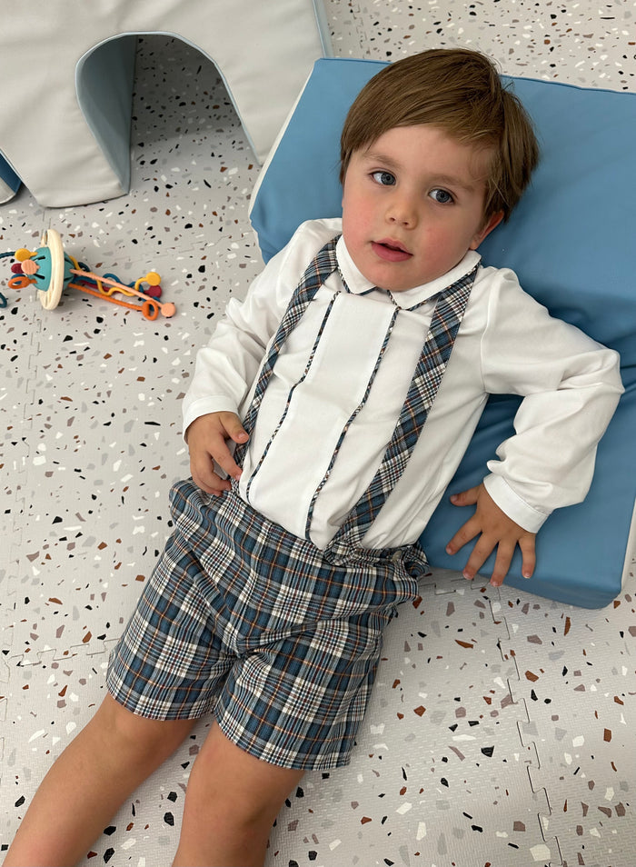 Cloti Boy Blue Tartan Set
