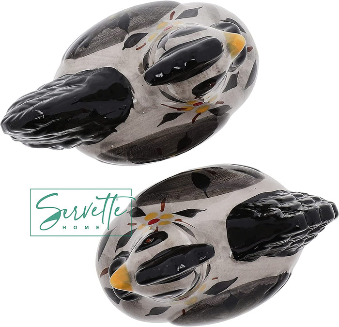 Black Chicken Salt and Pepper Shakers