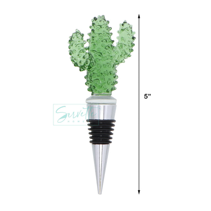 Glass Wine Stoppers Cactus Mix