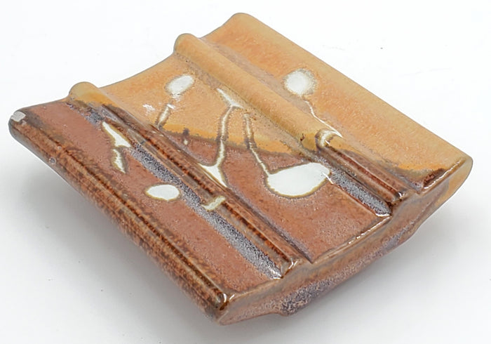 Liscom Hill Pottery - Terracotta and Persimmon Soap Dish