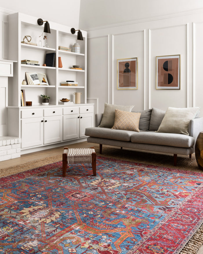 The Rug Corner Loloi II Loren Blue / Red