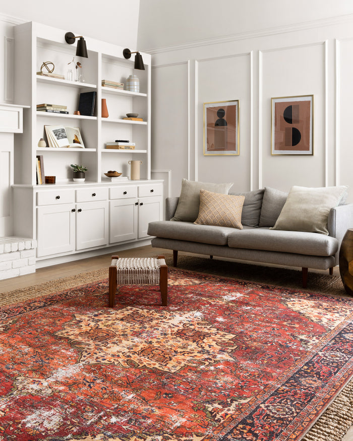 The Rug Corner Loloi II Loren Red / Navy