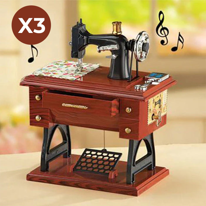 Mini Sewing Machine Music Box / 3 pcs