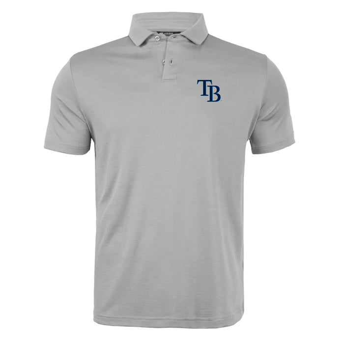 Rays Men's Levelwear Gray Duval TB Performance Polo