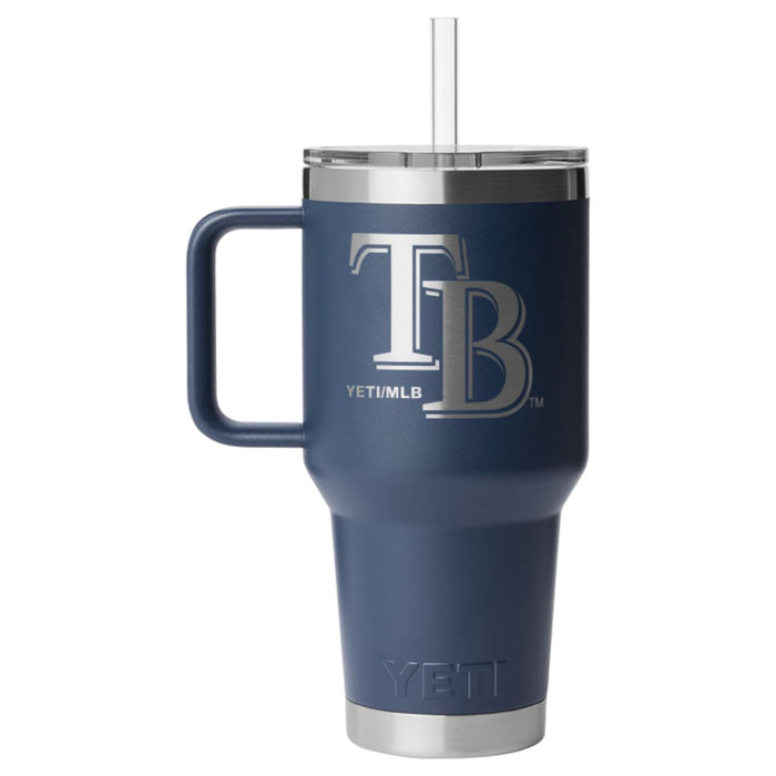 Rays YETI Rambler 35 oz Navy TB Straw Mug