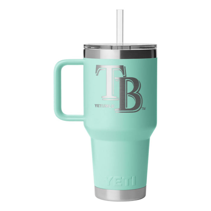 Rays YETI Rambler 35 oz Seafoam TB Straw Mug