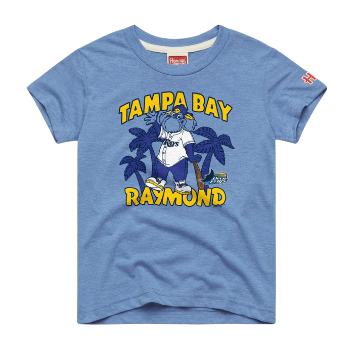Rays Youth Homage Blue Raymond Mascot T-Shirt