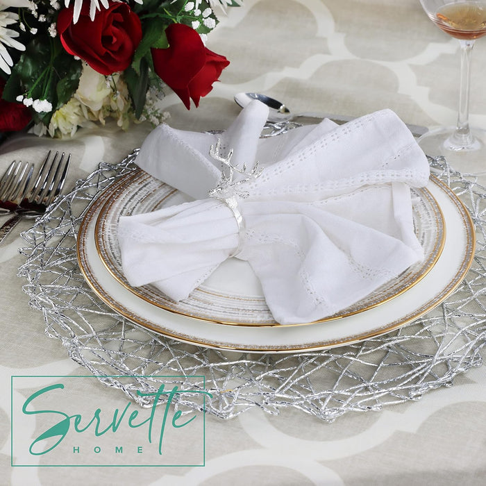 Reindeer Napkin Ring Holder - Set of 2