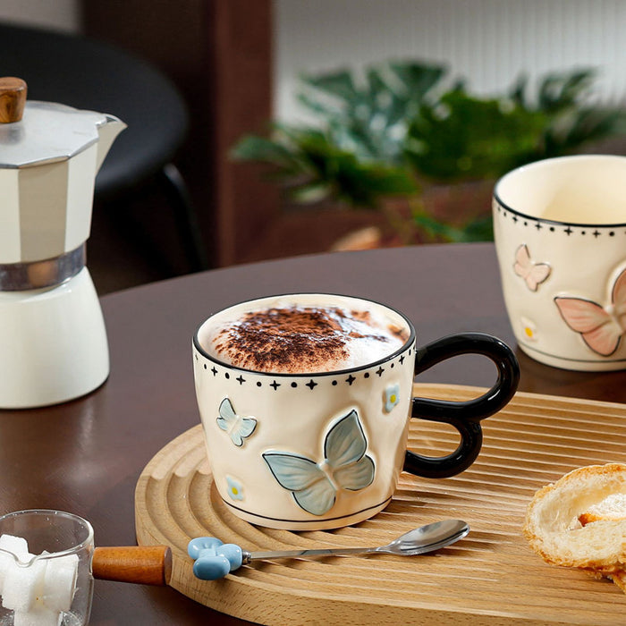 Retro butterfly mug