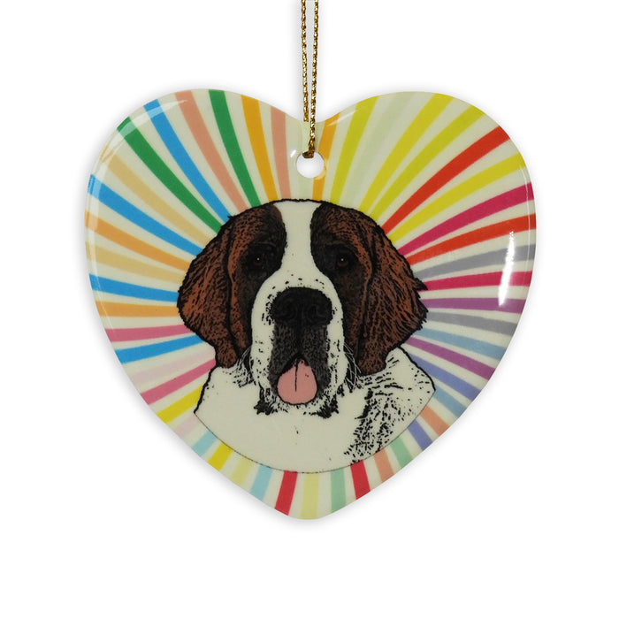Saint Bernard Heart Ornament