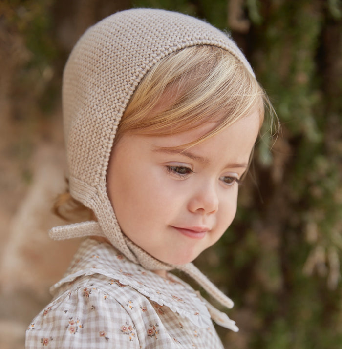 Sand Knitted Bonnet