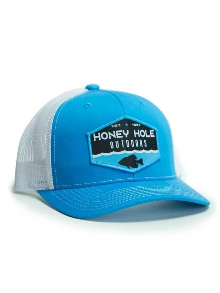 Snapback - Crappie Hex - Cyan/White - 260 Broadway Boutique