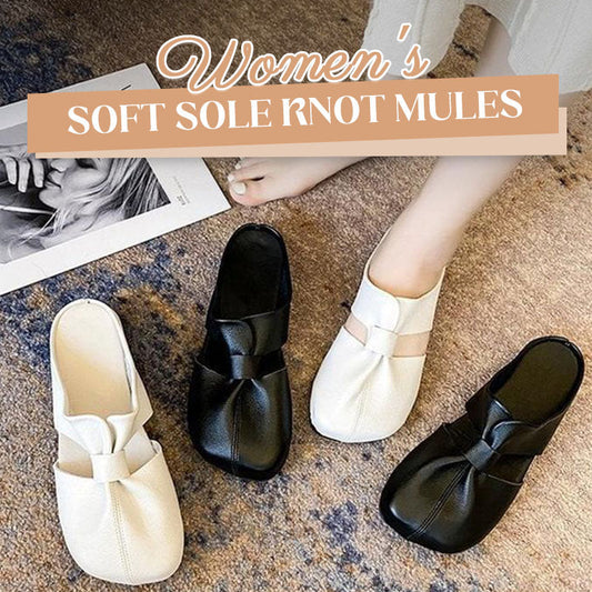 🔥 Flash Sale – Women’s Soft-Soled Knot Mules | Easy Slip-On Comfort