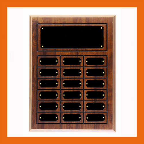 18-Plate Cherry Finish Perpetual Plaque