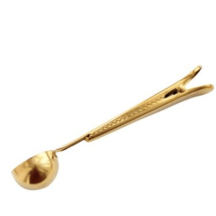 Gadget Gerbil Gold 2-in-1 Coffee Clip Spoon