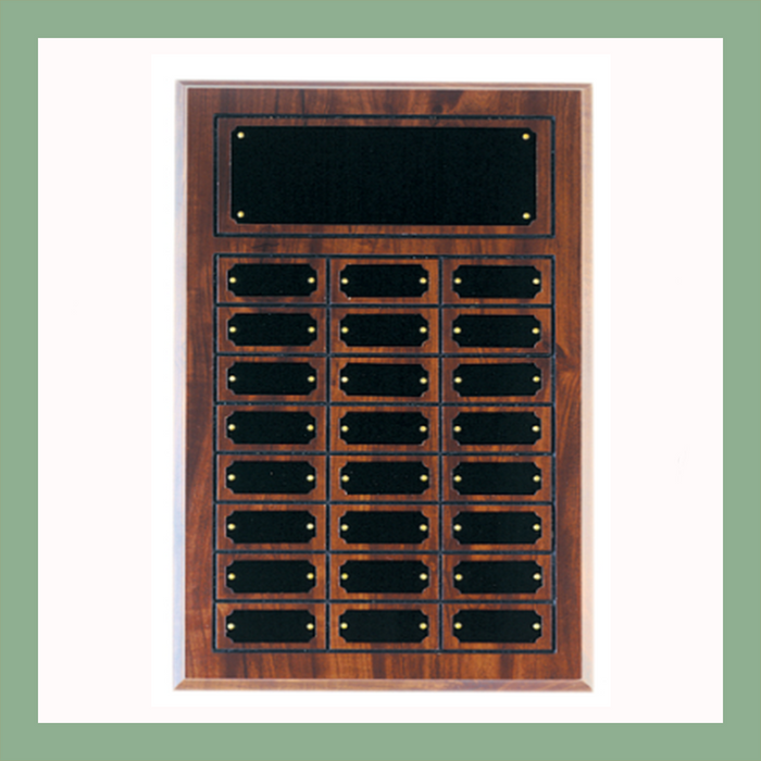 24-Plate Cherry Finish Perpetual Plaque