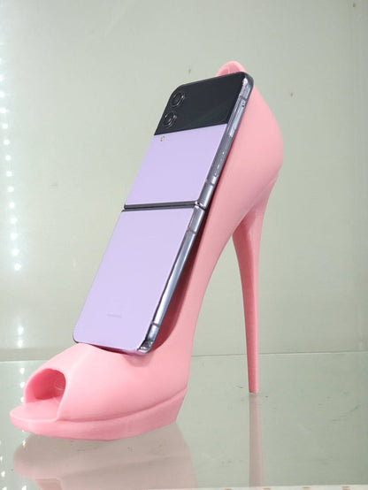 3D Printed Pink High Heel Phone Holder - Glam Desk Decor - RFE Marketing Ventures