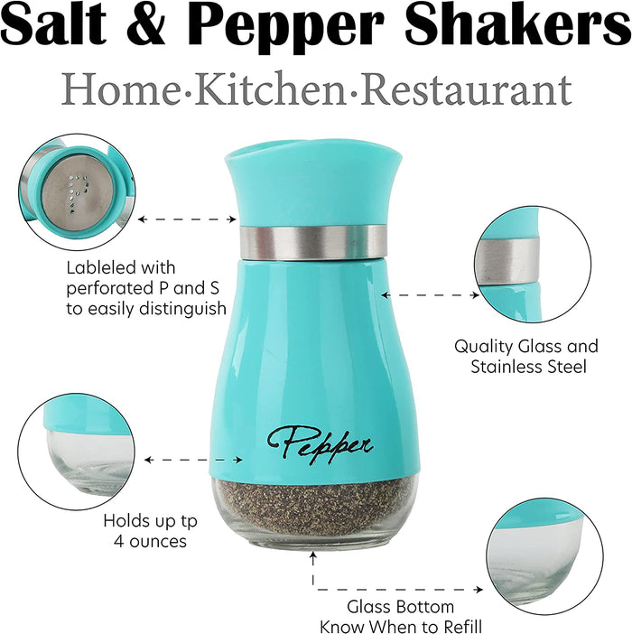 4oz Colored Salt and Pepper Shakers