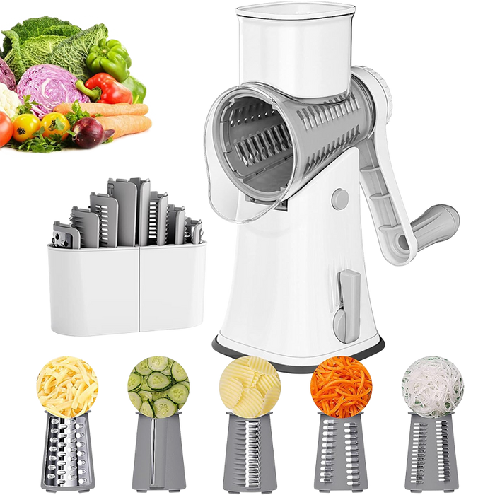 5 in 1 Rotary Cheese Grater Shredder