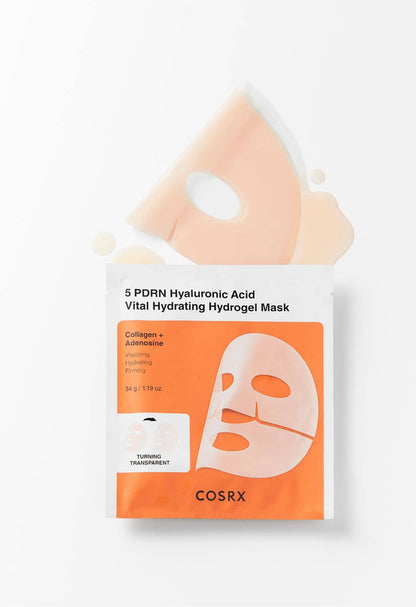 ($80+ Free Gift) COSRX 5 PDRN Hyaluronic Acid Vital Hydrating Hydrogel Mask 1EA