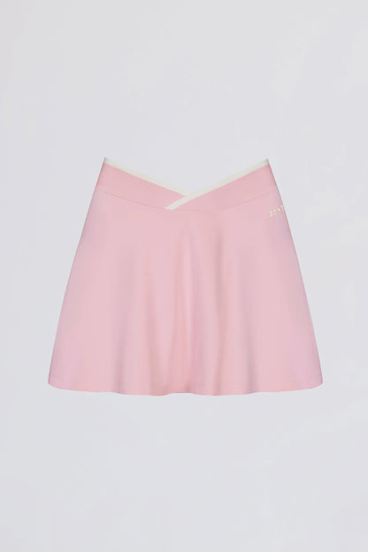Soft Active Crossover Mini Skort in Powder Pink