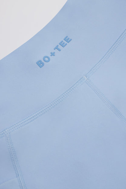 Soft Active Pocket V-Waist Mini Shorts in Sky