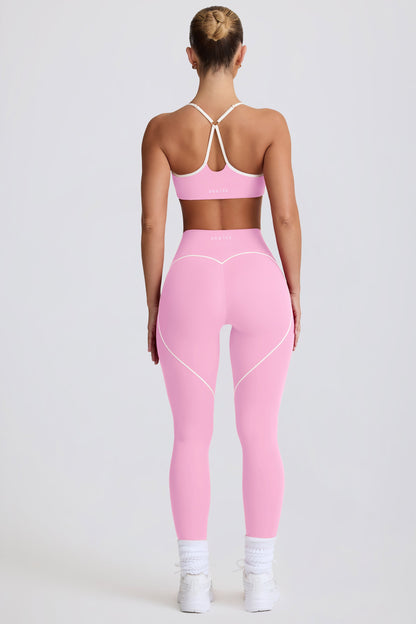 Soft Active Mid-Rise Leggings in Baby Pink