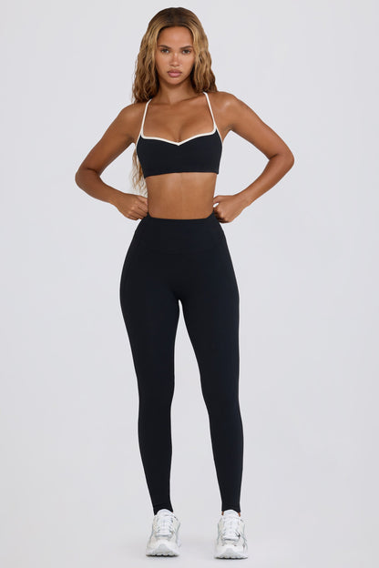 Soft Active Mid-Rise Leggings in Black
