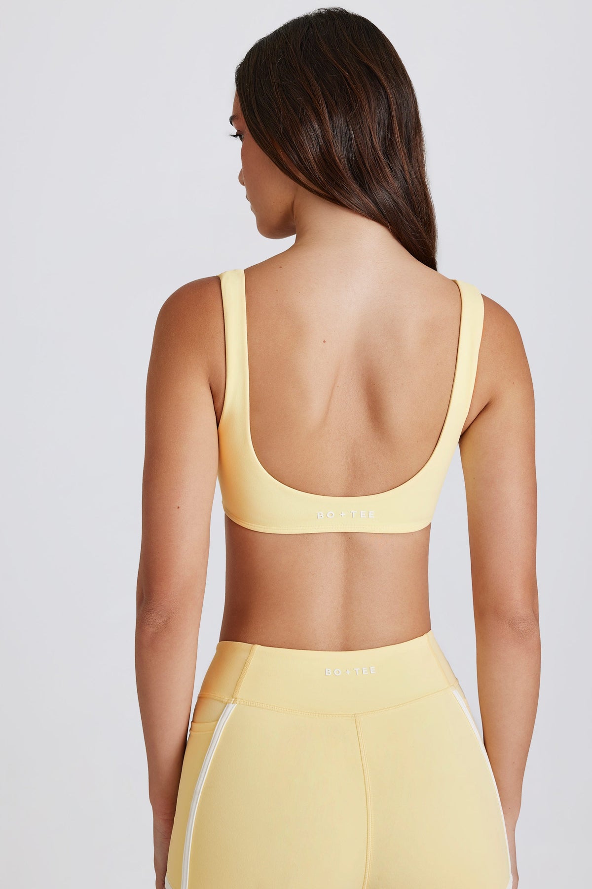 Soft Active Twist-Front Sports Bra in Lemon