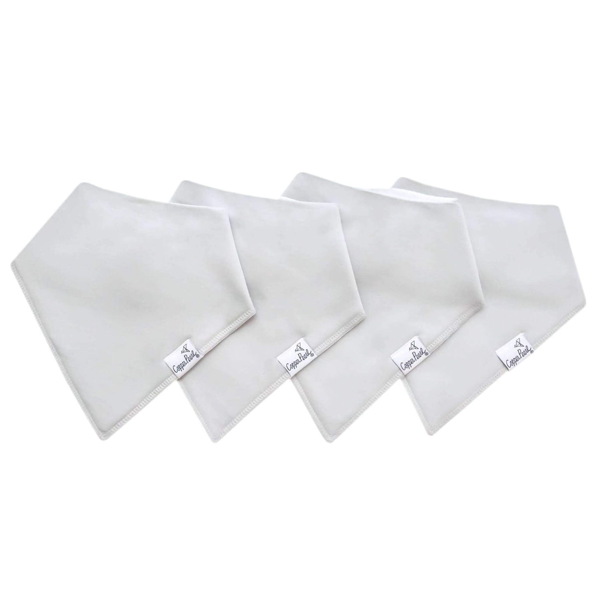4 Pack Baby Bandana Bibs - Grey Basics
