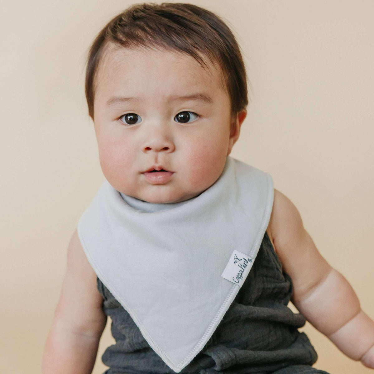4 Pack Baby Bandana Bibs - Grey Basics