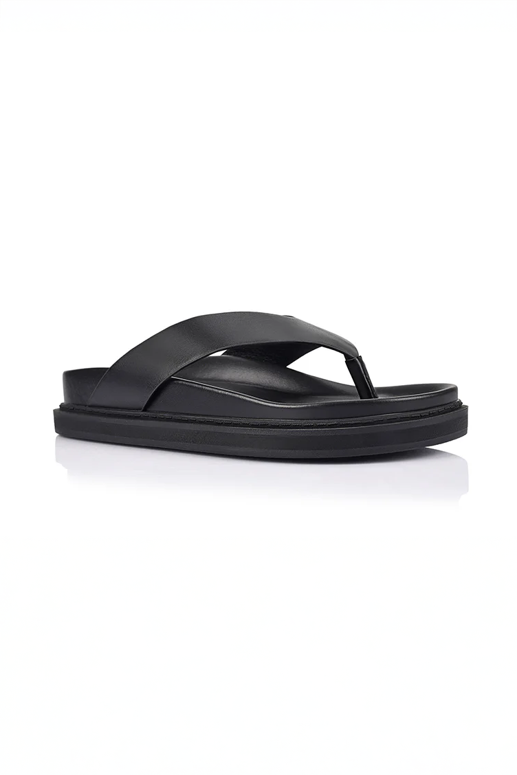 Bridget Foodbed Slides - Black