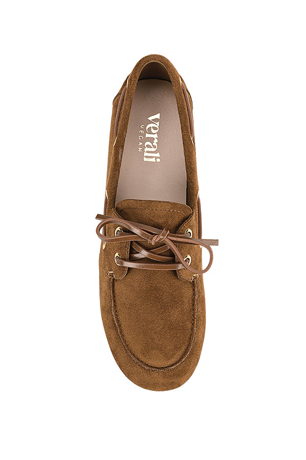 Brody Boat Shoes - Chestnut Tan Micro