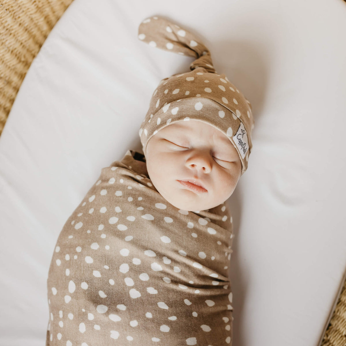 Knit Swaddle Blanket - Fawn