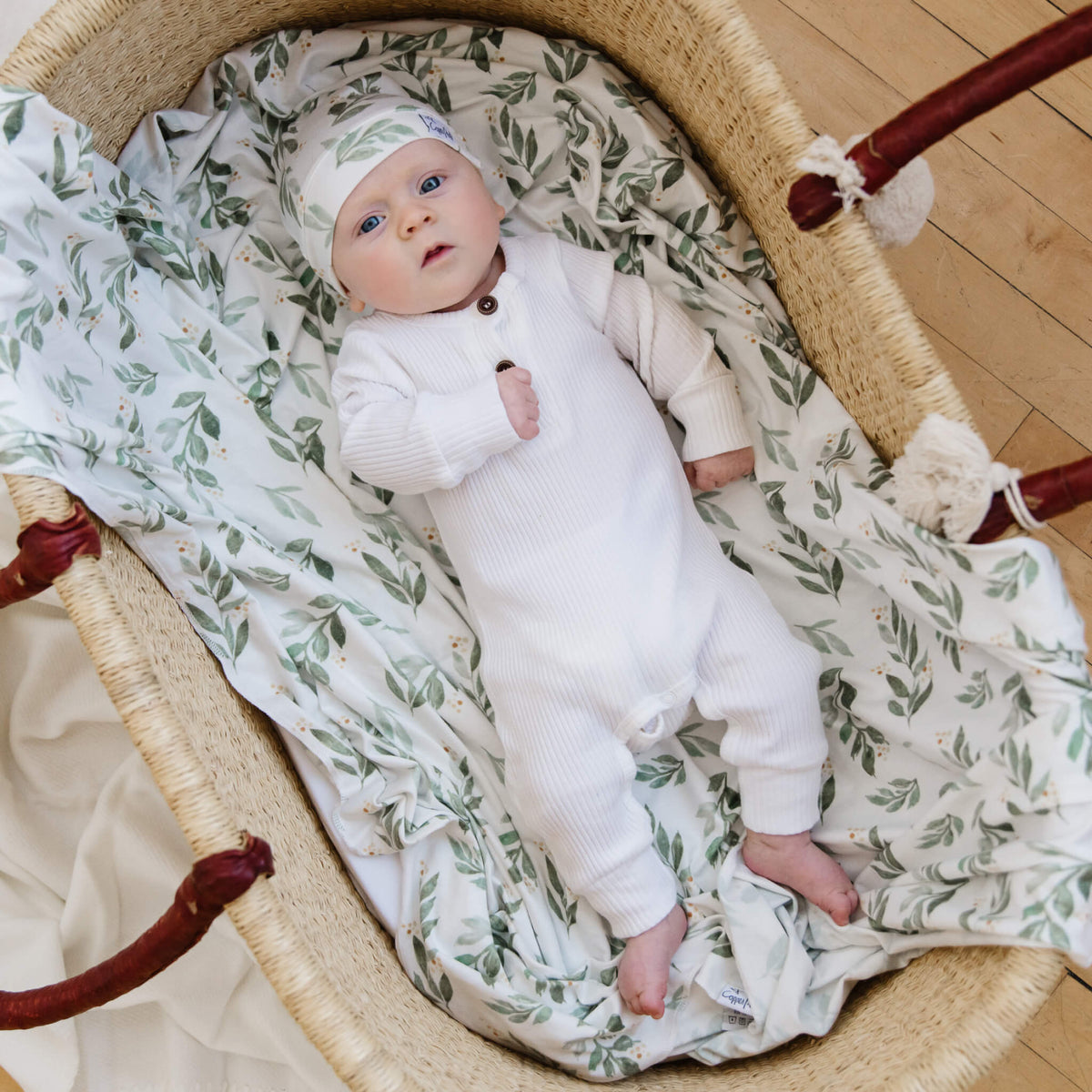 Knit Swaddle Blanket - Fern