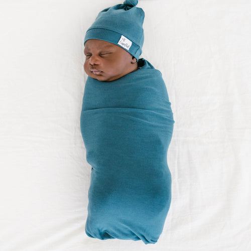 Knit Swaddle Blanket - Steel