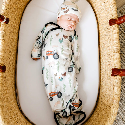 Newborn Knotted Gown - Jo