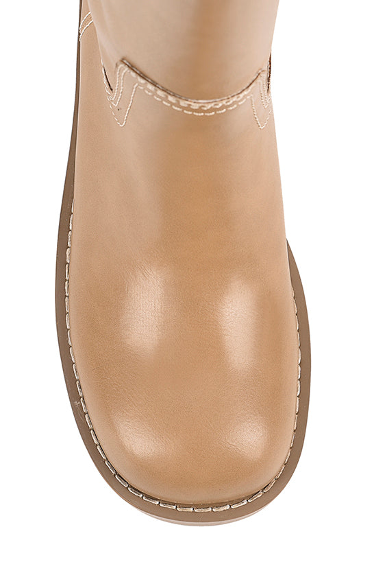 Rogue Knee High Boots - Camel Tan