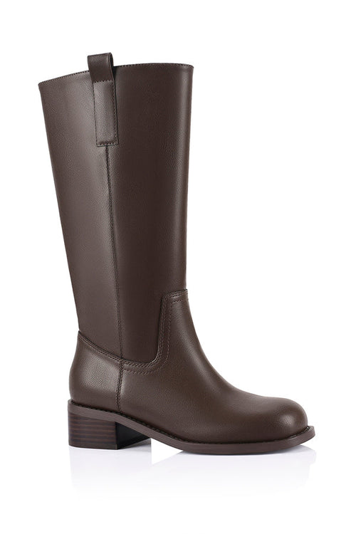 Rogue Knee High Boots - Chocolate Brown