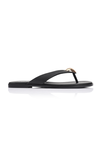 Sara Casual Thongs - Black