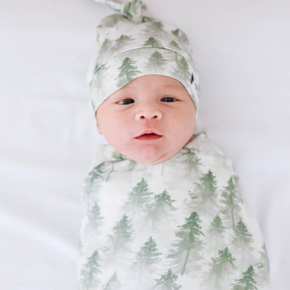 Top Knot Hat - Evergreen