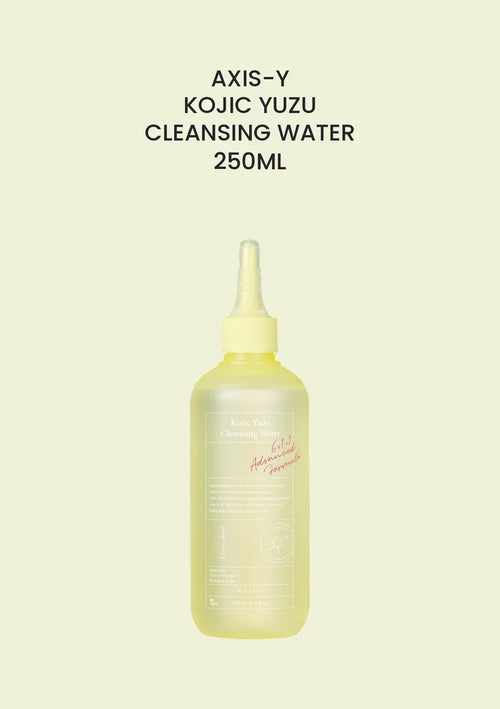 AXIS-Y Kojic Yuzu Cleansing Water 250ml — clear product packshot, COCOMO main image