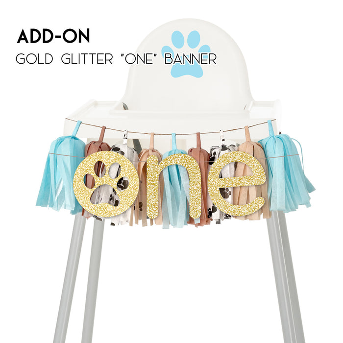 Baby Boy Blue Puppy High Chair Garland