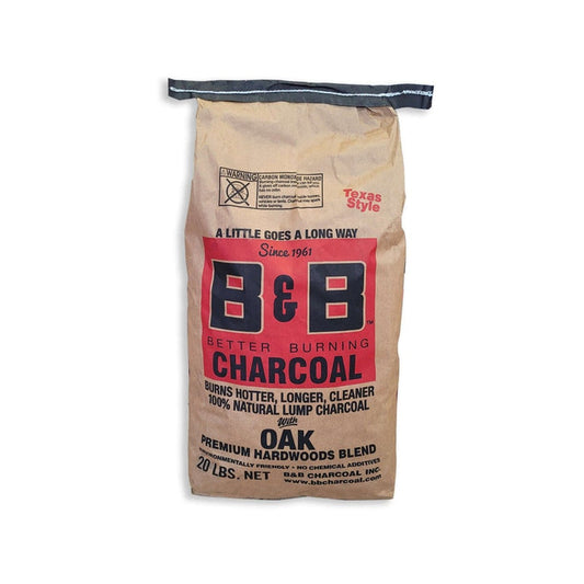 B&B Charcoal Oak Lump Charcoal 20 lb. Bag