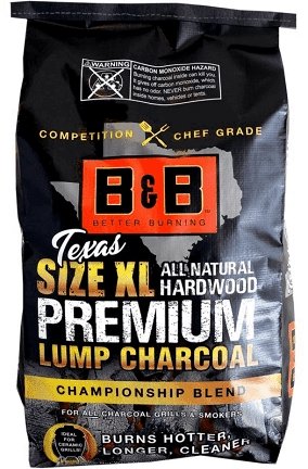 B&B Charcoal Texas XL Premium All Natural Championship Blend Lump Charcoal 24 lb.