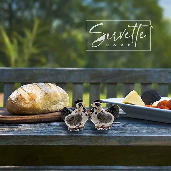 Black Chicken Salt and Pepper Shakers