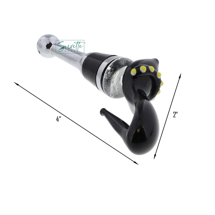 Black Shoe Glass Wine Stopper