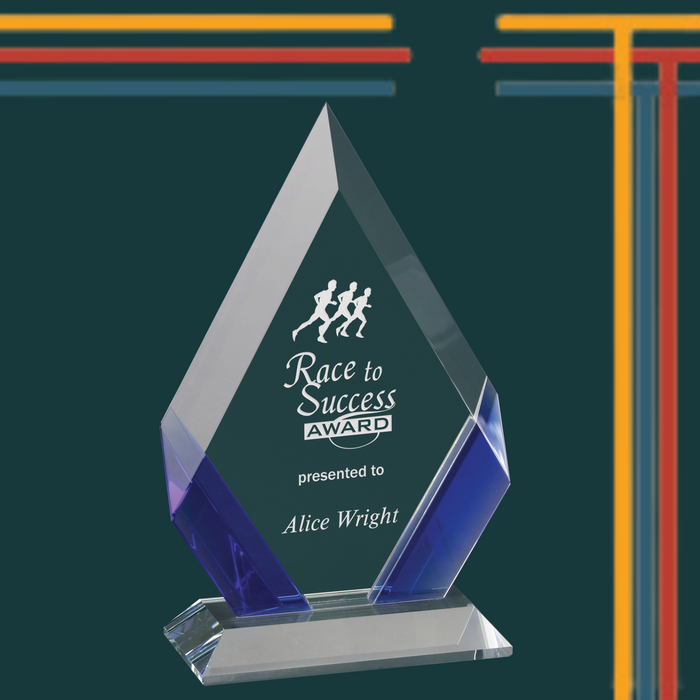 Blue Cool Cat Crystal Award