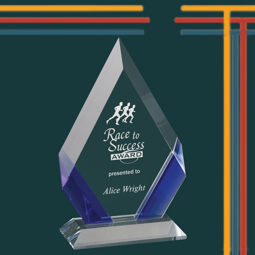 Blue Cool Cat Crystal Award