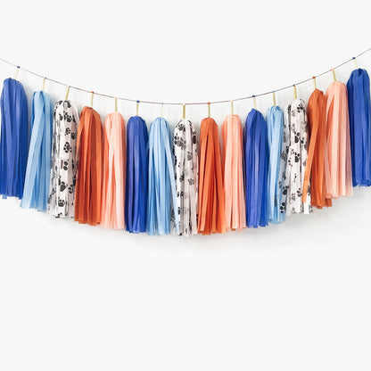 Blue Dog Party Tassel Garland - Australian Blue Dog Cartoon Birthday Party Decorations